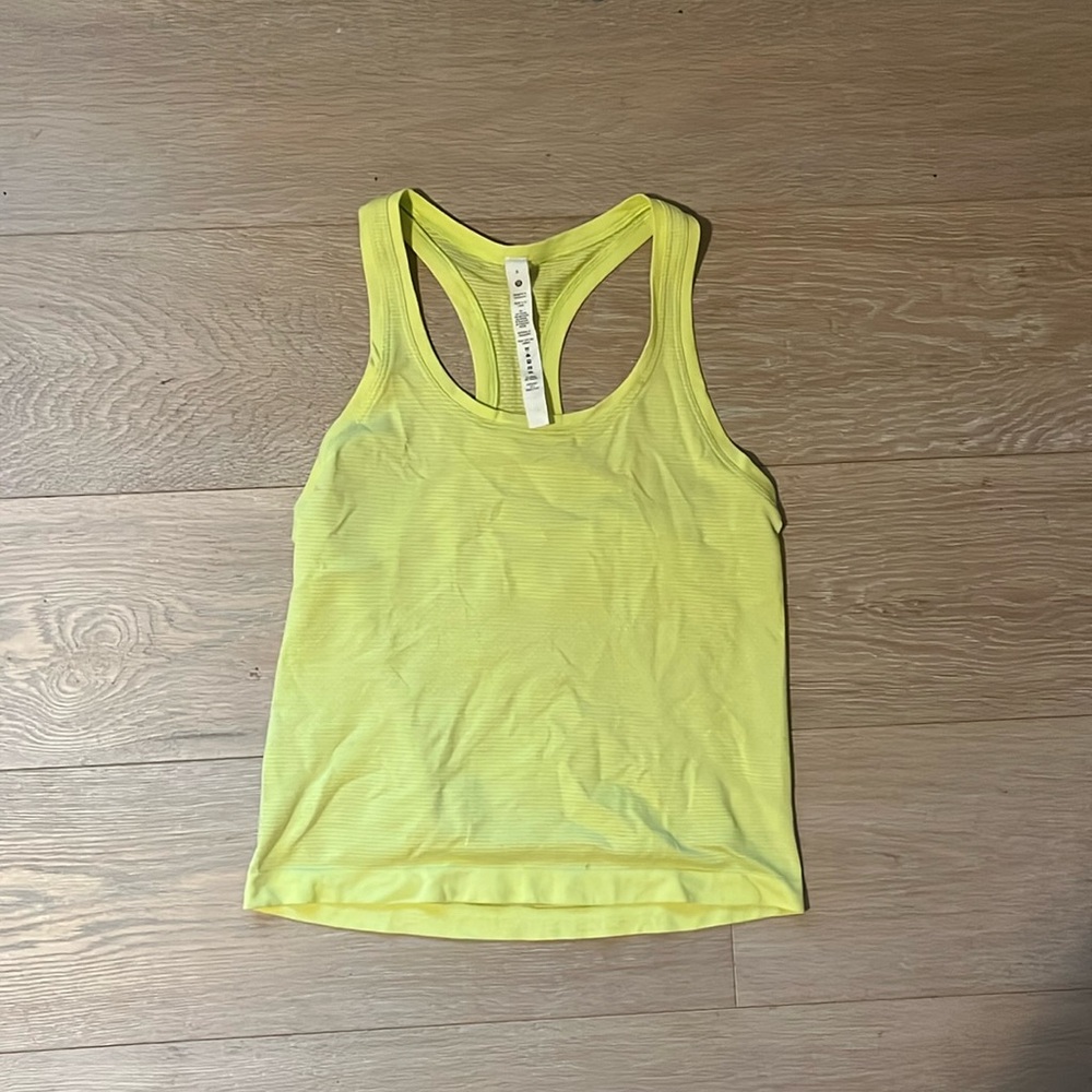 Lululemon Athletica Swiftly Tech Tank Highlight Yellow RACE LENGTH